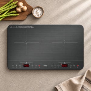 보랄 더 셰프 대형 2구 블랙 와이드 인덕션 렌지 전기레인지 프리스탠딩 BR-D3500FS
