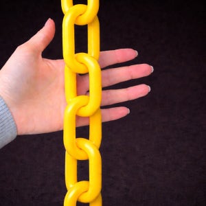 플라스틱 체인 고리 형광 사슬 주차 금지 안전 ABS 체인 10mm 25M