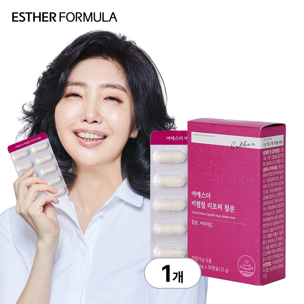 [국민영양] 여에스더 비헴철 리포퍼 철분 30캡슐, 1개