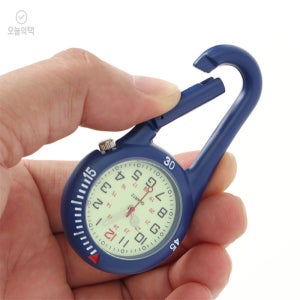 카라비너 시계 야광 블루 스포츠시계
