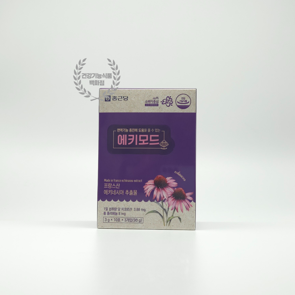 에키네시아 치코르산 폴리페놀 면역력 영양제 에키나시아 종근당 에키모드 30포, 1개