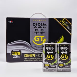 맛있는두유 GT 검은콩깨 고칼슘 두유 1박스 190ml 24개 선물포장 부모님 영양간식