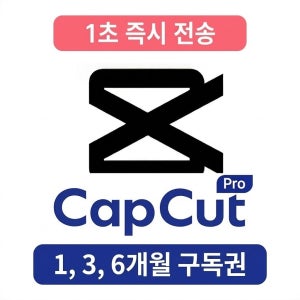 실시간 전송/ 캡컷 프로 6개월,3개월,1개월 사용권시간 전송/ 캡컷 프로 6개월,3개월,1개월 사용권