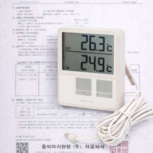 [원클릭교정]드레텍 검교정 냉장고온도계 O-215 교정성적서포함 병원백신의약품온도계