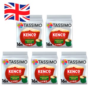 80개 타시모 켄코 아메리카노 디카페인 커피캡슐, Tassimo Kenco