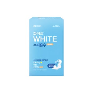 화이트 생리대 시크릿홀 수퍼흡수 맥시슬림 대형 28개입 1팩