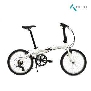 키후 브리즈 경량 알루미늄 7단 20인치 미니벨로 접이식 자전거 펄화이트