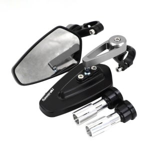 가와사키 호환 Z400 Z650 Z800 Z900 Z1000/SX 튜닝 핸들바 사이드미러 바엔드미러 키트 J98J3(실버-한쌍)