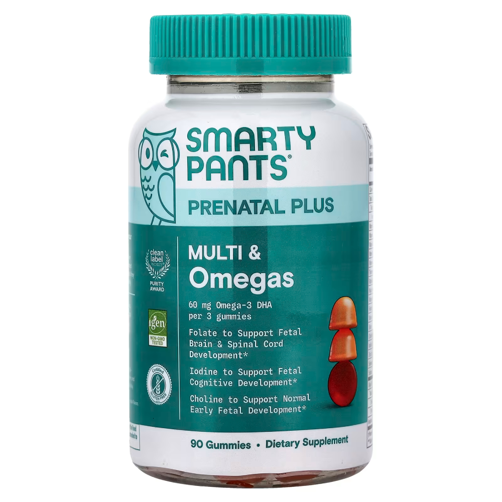 <b>스마티팬츠</b> 임산부용 멀티<b>비타민</b> &amp; 오메가3 구미젤리 90개 오렌지 딸기 레모네이드맛