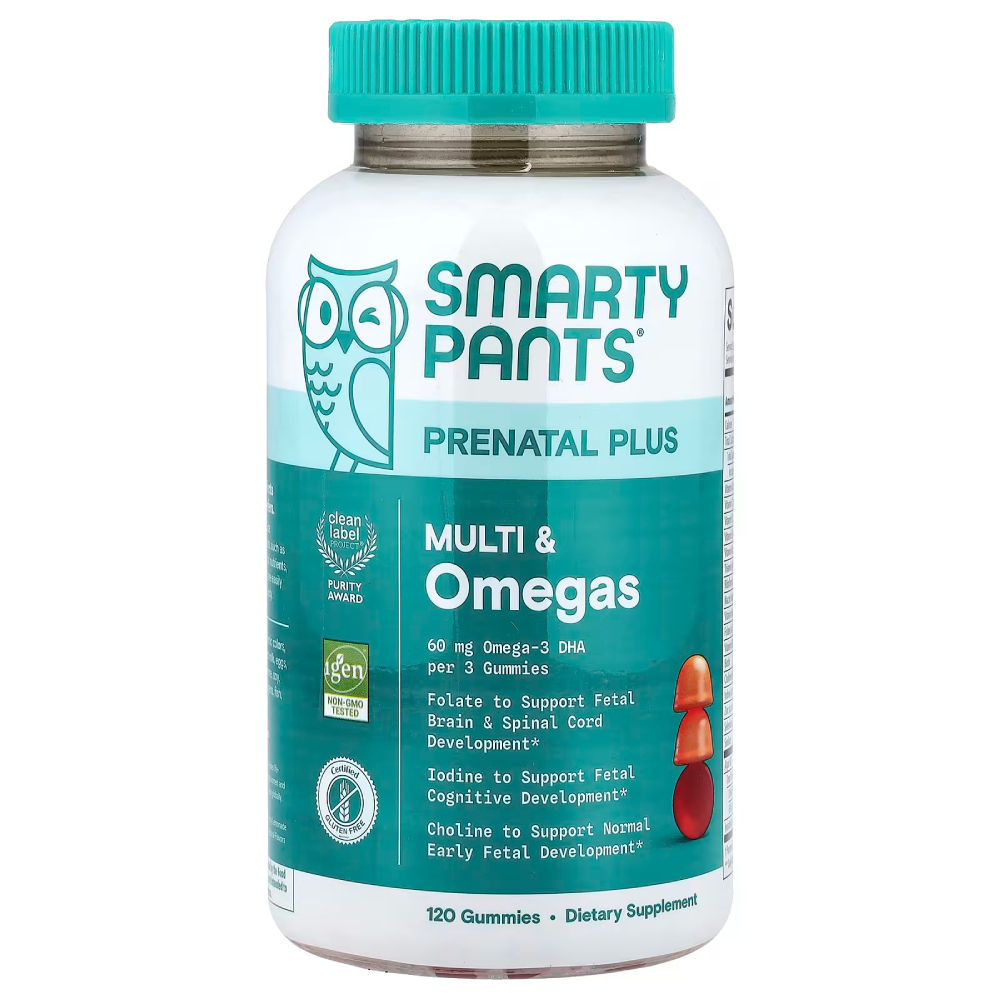 <b>스마티팬츠</b> 임산부용 멀티<b>비타민</b> &amp; 오메가3 구미젤리 120개 오렌지 딸기 레모네이드맛