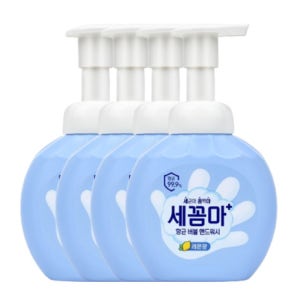 손세정 온더바디 세꼼마 버블 항균 핸드워시 250ml 레몬 x4개