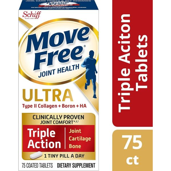 <b>Schiff</b> 무브 프리 울트라 트리플 액션 관절 건강 <b>연골</b> 및 뼈 지원 75정 133821