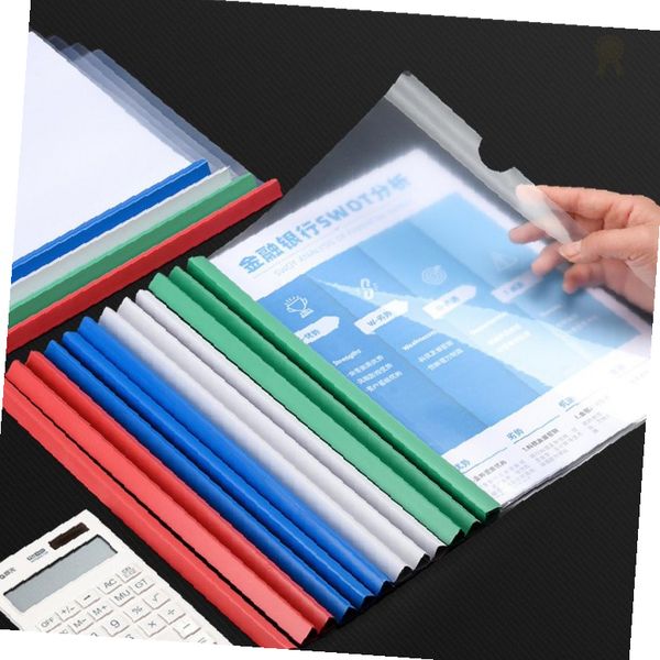 서류 문서 계약서 <b>리포트</b> 자료 보관 투명 슬라이드 클립 바인더 폴더 사무용품