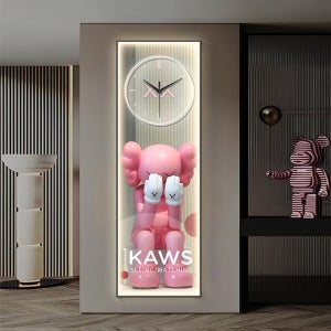 베어브릭 카우스 거실 LED 인테리어 액자시계 현관입구 대형팝아트 집꾸미기