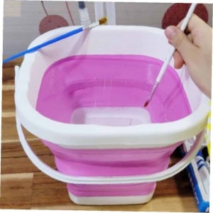 접이식 미술물통 사각 접이식물통 수채화물통 미술용품