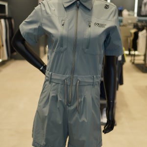 마스터바니에디션 여성 백 슬릿 반팔 집업 점프수트 421E2JO403 KH