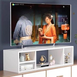 벽걸이 거실장 무타공 TV 수납장 셋톱박스 캐비닛 라우터 원목 선반 멀티랙