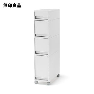 MUJI 무인양품 수납함 재생 폴리프로필렌 스토커 캐스터 첨부 높이 83cm