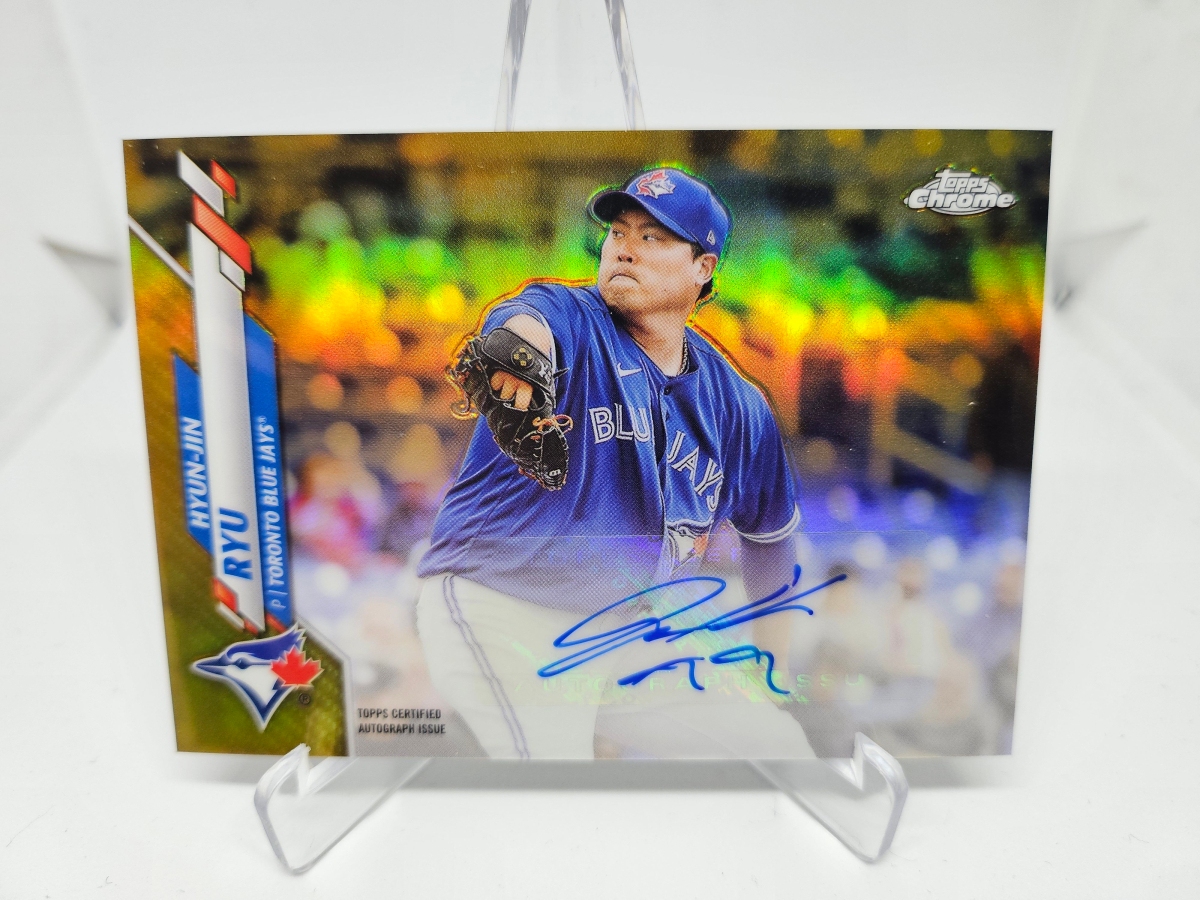 류현진야구카드 2020 Topps Chrome 50장 한정판 친필싸인 오토 야구 MLB카드
