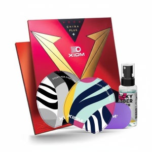 엑시옴 베가 차이나 플러스 탁구 점착러버+점착러버 전용 관리세트(클리너+보호필름)