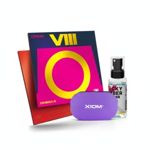 엑시옴 오메가8 차이나 탁구 점착러버+점착러버 전용클리너