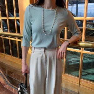 26SS 밤부 티셔츠(4 col.) 로우게이지 신축성 대박 골지 브랜드공장 원단 7부소매