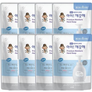 아이깨끗해 프리미엄 모이스처 핸드솝 힐링코튼, 400ml(리필), 8개