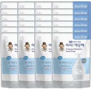 아이깨끗해 프리미엄 모이스처 핸드솝 힐링코튼, 400ml(리필), 24개
