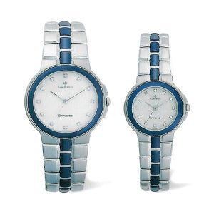 카리타스 고품격 지르코늄 사파이어 커플 선물 명품 예물 고급 메탈 손목 시계 / C200