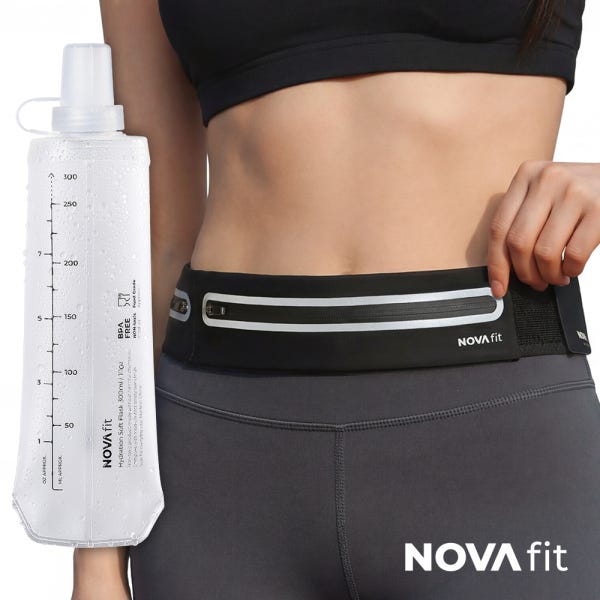 노바핏 고급형 러닝벨트 런닝 가방 밴드 마라톤 준비물 허리 물통 장비 하이드라