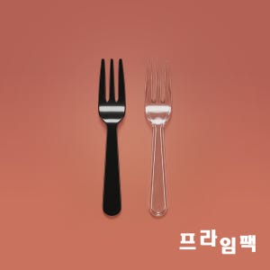 TY 일회용 세발미니포크 10000개 개별포장 투명 검정