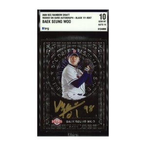 [백승우] 2023 SCC DRAFT BLACK AUTO /1 [BRG 10]