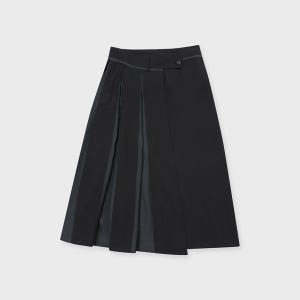 패널 믹스 여성 스커트 딥 블루