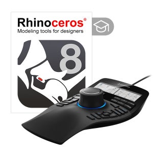 Rhino 3D 교육용 영구 라이선스 3D커넥션 스페이스마우스 엔터프라이즈 유선 캐드마우스 3DX-700056 엔지니어링 팩