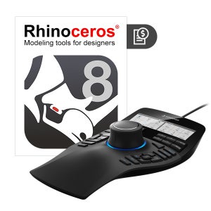 Rhino 3D 상업용 영구 라이선스 3D커넥션 스페이스마우스 엔터프라이즈 유선 캐드마우스 3DX-700056 엔지니어링 팩