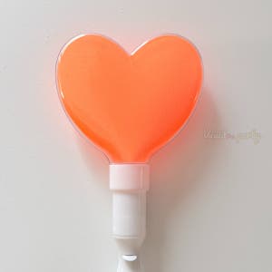 LED 응원봉 하트 야광봉 오렌지