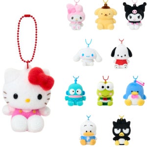 산리오캐릭터즈 플로키 마스코트 키홀더 키링 헬로키티 마이멜로디 폼폼푸린 쿠로미