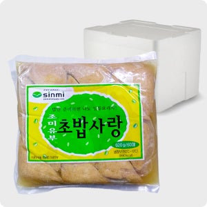 [다인] 신미 초밥사랑 (60매) 냉장 삼각 조미 유부초밥 초밥재료 600g, 20개