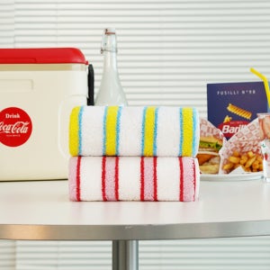 코튼클라우드 40수 180g 피크닉 타월 스트라이프 호텔수건 10장