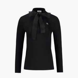 페어라이어 골프웨어 오간자 리본 티셔츠 블랙