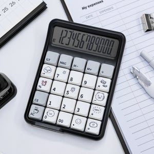 카카오프렌즈 라이프이즈하드 키캡식 전자 계산기 청축 기계식 스위치 사무용