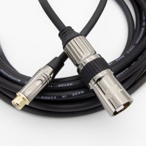HDTOP 국산 메탈 RCA 암 TO XLR 수 케이블 블랙 3M HT-TP3064