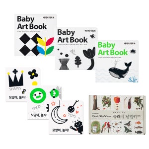 [0-24개월] 아기 성장발달 세트 베이비아트북 낱말카드 신생아 국민초점책 임신출산선물