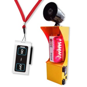 원격위험경보기 10W스피커 음성경광등 충전식 목걸이 on/off 호출벨 세트