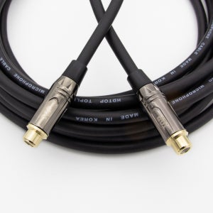 HDTOP 국산 메탈 RCA 암암 FF 연장 케이블 블랙 3M HT-TP3107