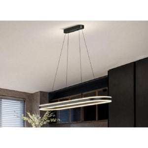 식탁등 팬던트 주방 카페 천장 펜던트 원형 펜던트조명 80cm 블랙 백색광