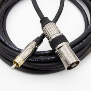 HDTOP 국산 메탈 RCA 수 TO XLR 수 케이블 블랙 3M HT-TP3165