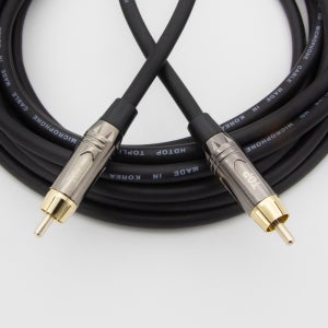 HDTOP 국산 메탈 RCA 오디오 케이블 블랙 3M HT-TP3194
