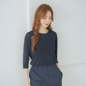 [PAT 여성] 절개 디테일 7부 티셔츠_1I45387