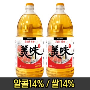 [맛집 맛술] 올리커 미미 쌀발효 혼미린 맛술 미림 업소용 대용량 가정용 1.8L, 2개